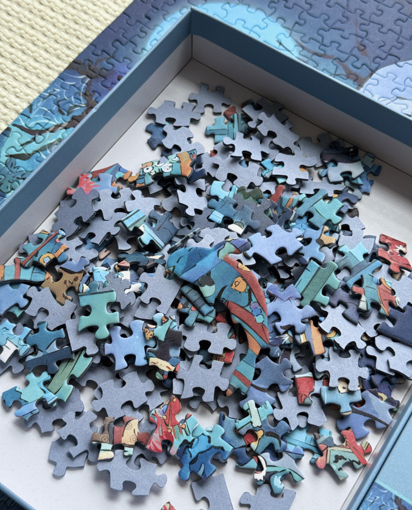 High-quality blue board puzzles give you a clean, hassle-free tabletop.