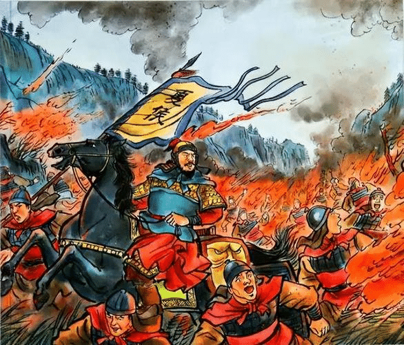 Illustrated Color Plate from Romance of the Three Kingdoms